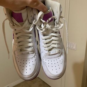 Purple High Top Nike Air Forces 💜
